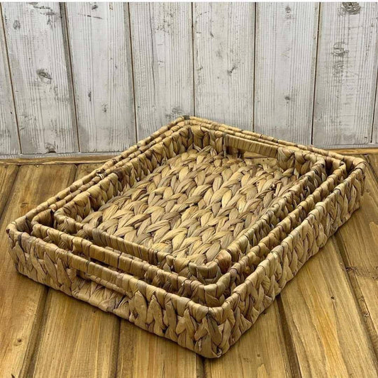 طقم صواني خوص مستطيل